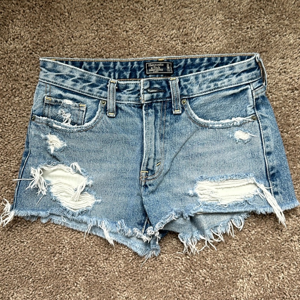 Abercrombie & Finch Harper Low Rise Denim Shorts